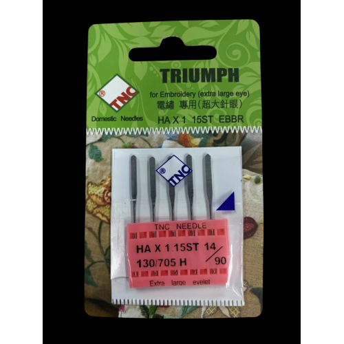 TNC Machine Embroidery Needles HAx1 (Extra Large Eye) 5/pack